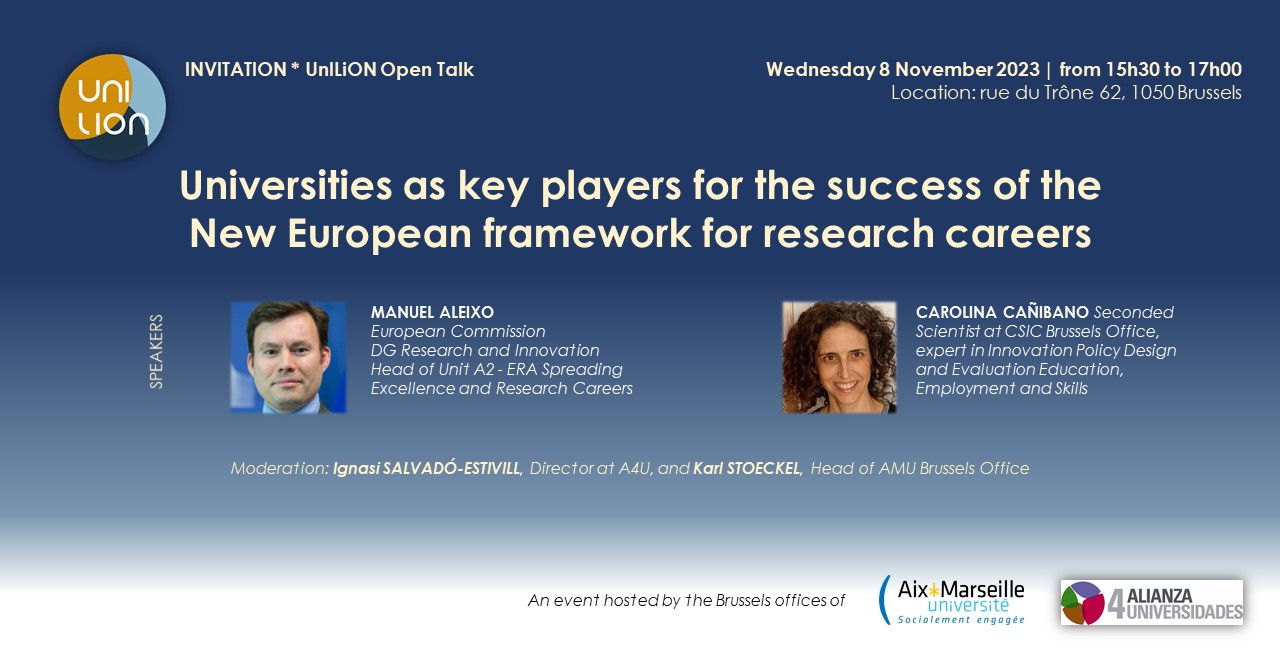 Universities as key players for the success of the New European framework for research careers