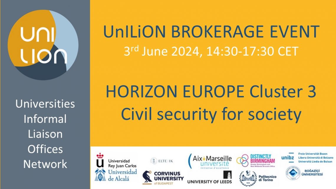 UnILiON Brokerage Event -HE Cluster 3 on Civil security for society calls