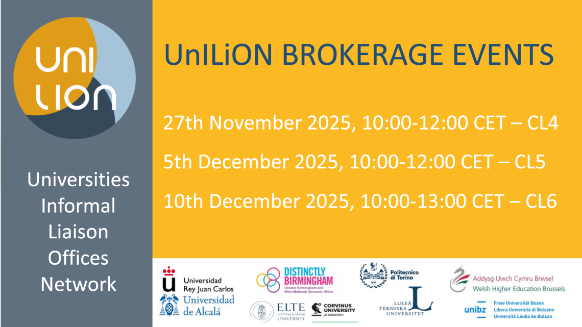 UniLiON Brokerage series on Horizon Europe calls in 2026