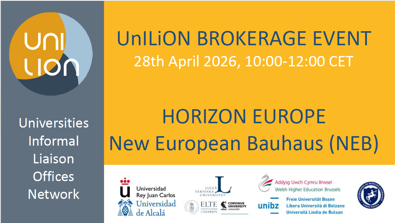 UnILiON Brokerage event: New Bauhaus Facility calls 2026
