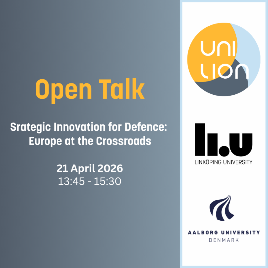 UnILiON Open talk on Strategic Innovation for Defence: Europe at the Crossroads
